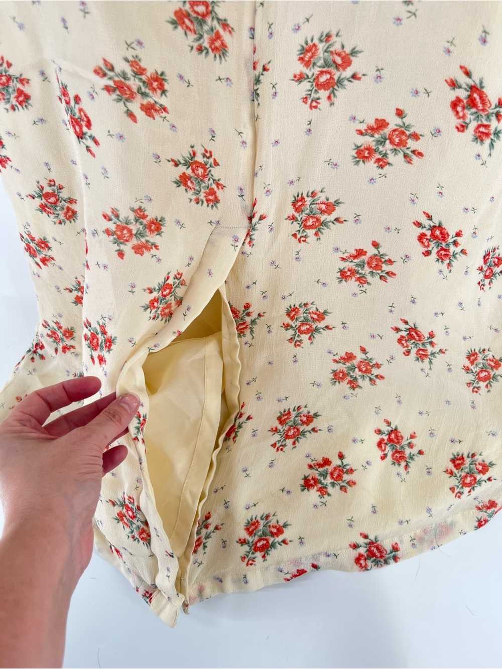 Vintage Northern Traditions M Rayon Floral Midi Dress Cottagecore Rose Sash - Picture 5 of 15